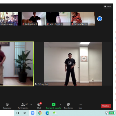 Curso online, de Meditar Sobre Un dedo de ShaoLin Para La Fuerza Interna. con el gran maestro Que Qiao Sheng. Organizado por el Instituto de Medicina China Barcelona. 2021-5-8.