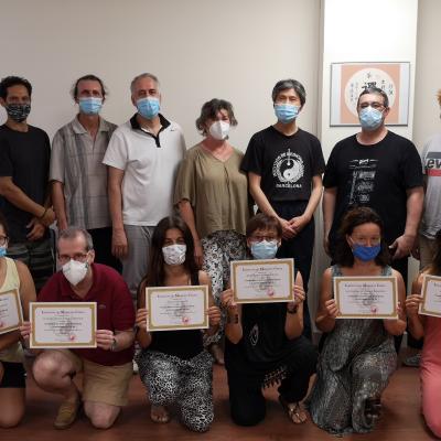Los alumnos del Instituto que finalizaron el curso Formación del Instructor de Qi Gong con mucho esfuerzo, en Julio de 2020
