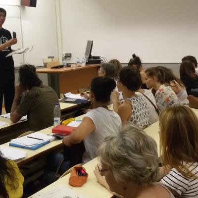 Clase impartido por Dr. Cai Jian de MTC en Universidad de Barcelona, 7-7-2015